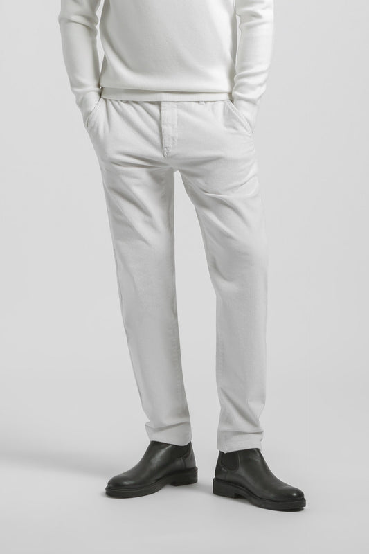 Pantaloni chino di velluto|Colore:Off white