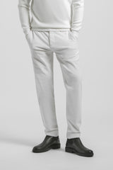 Pantaloni chino di velluto|Colore:Off white
