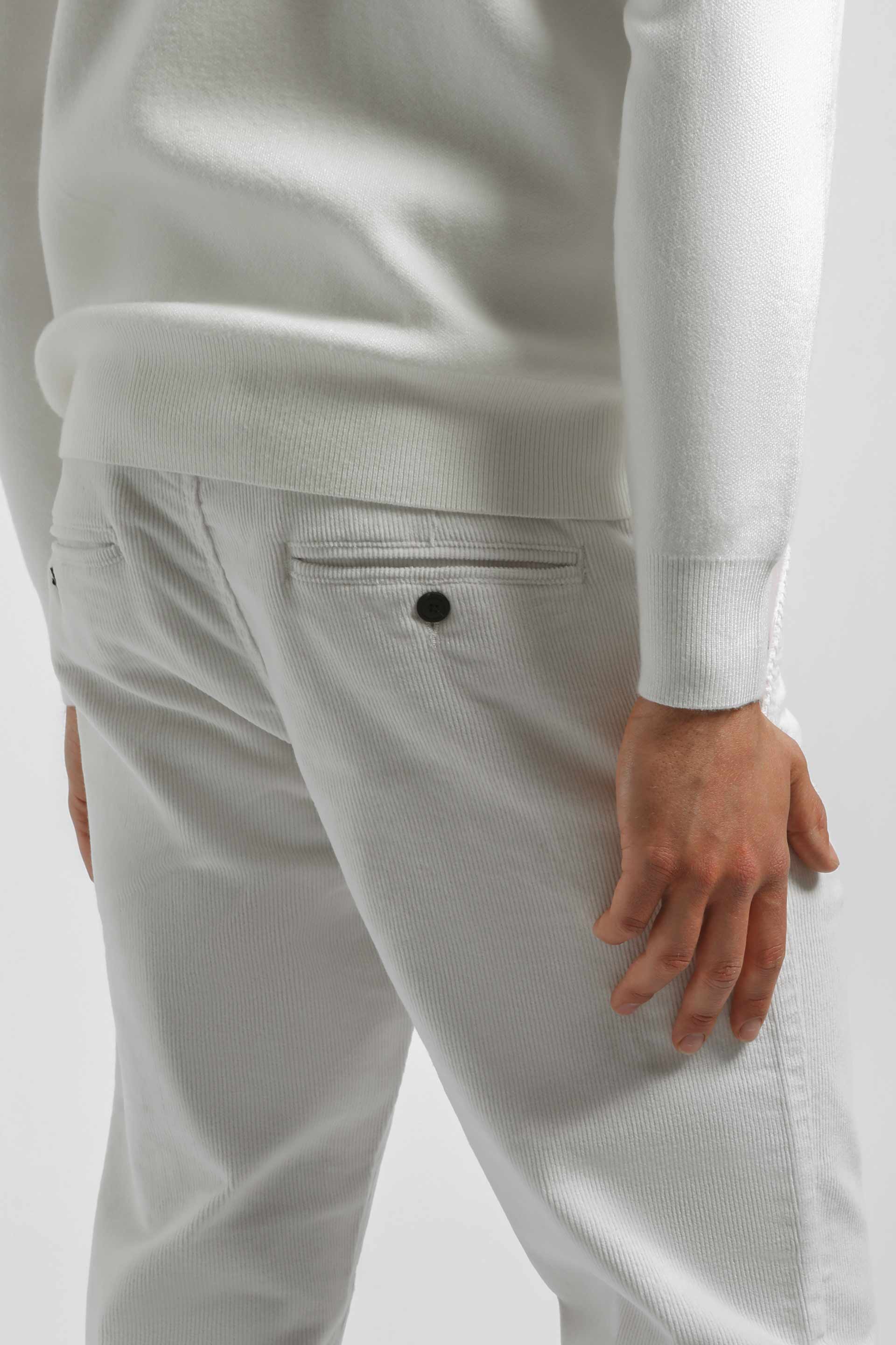 Pantaloni chino di velluto|Colore:Off white