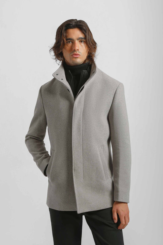 Cappotto corto con collo lupetto|Colore:Corda