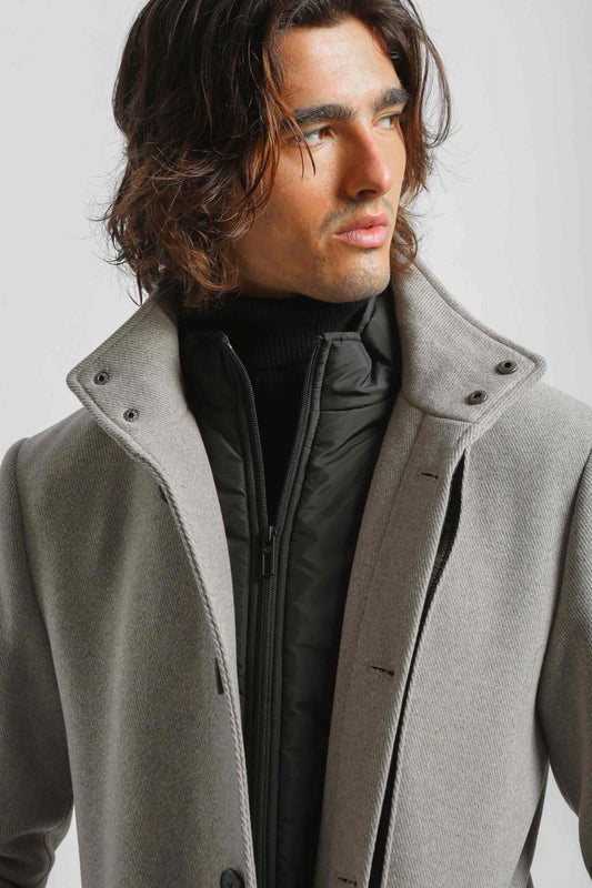 Cappotto corto con collo lupetto|Colore:Corda