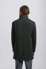 Cappotto collo lupetto|Colore:Blu scuro