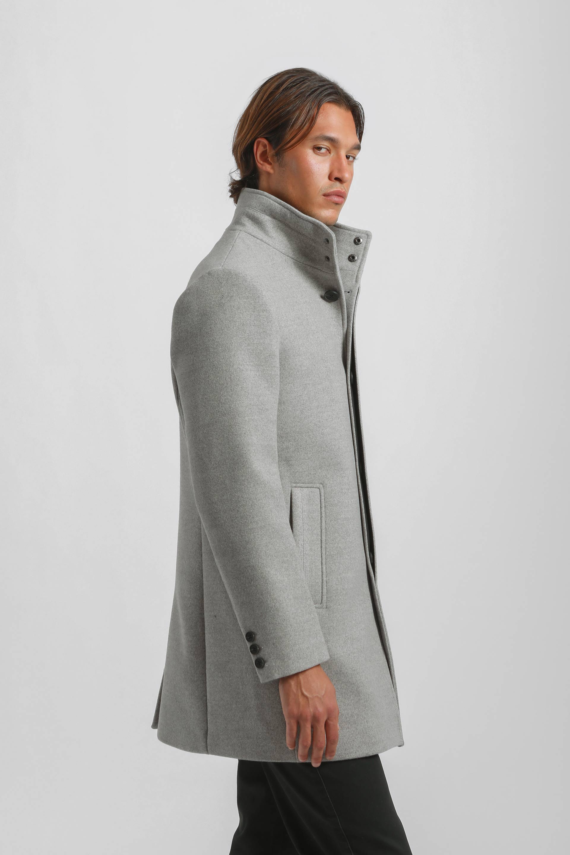 Cappotto con gilet|Colore:Grigio