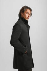Cappotto collo lupetto|Colore:Nero
