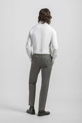 Pantaloni chino in cotone|Colore:Grigio medio