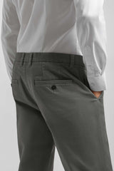 Pantaloni chino in cotone|Colore:Grigio medio