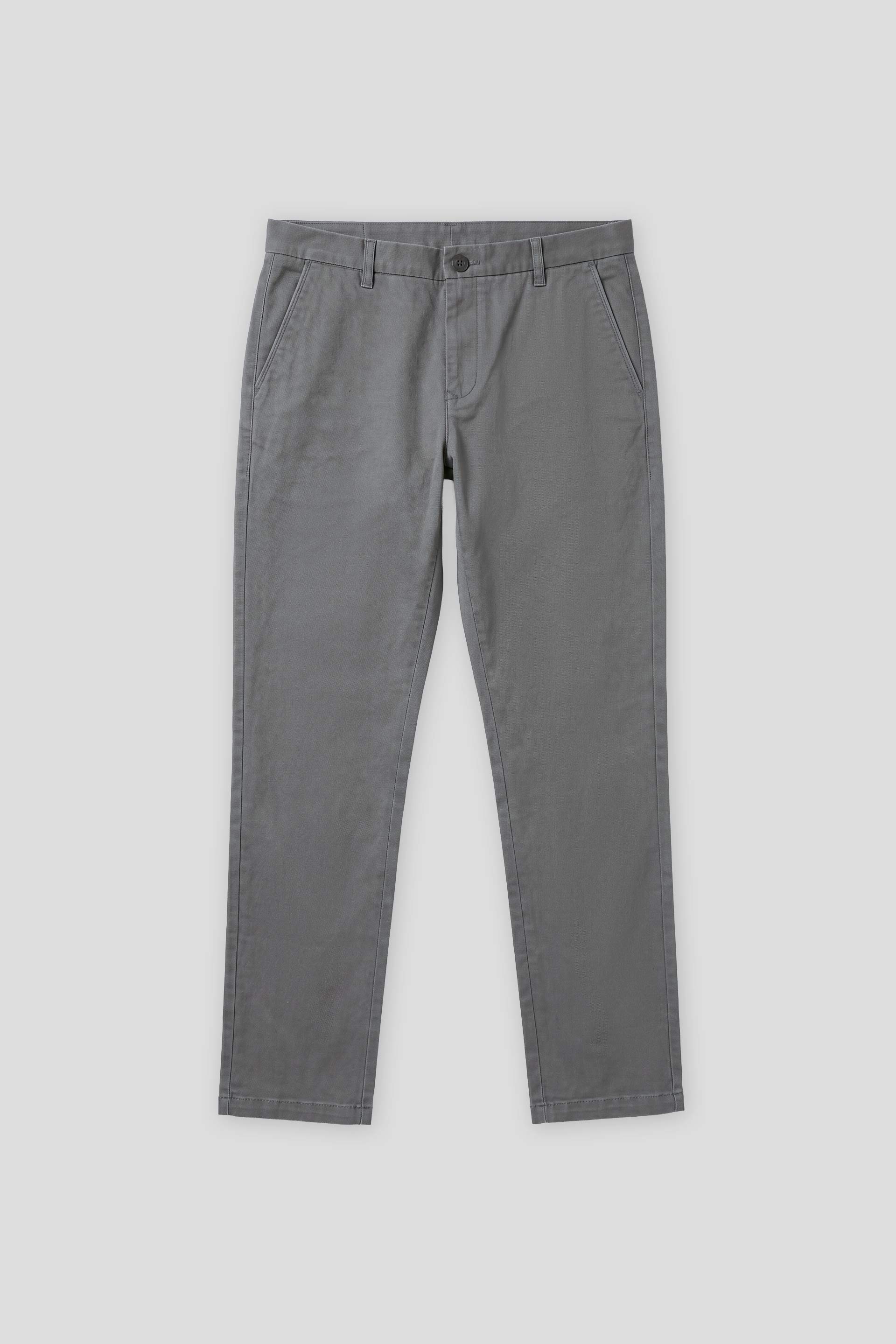 Pantaloni chino in cotone|Colore:Grigio medio