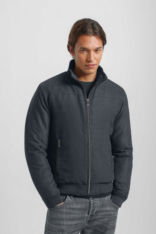 Bomber effetto camoscio|Colore:Blue