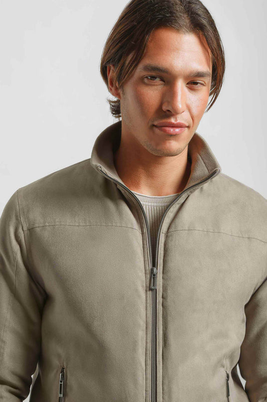 Bomber effetto camoscio|Colore:Sabbia