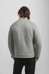 Giubbotto biker effetto camoscio|Colore:Grigio perla
