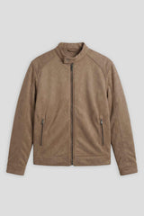 Giubbotto biker effetto pelle|Colore:Beige