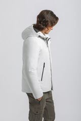 Giubbotto imbottito con cappuccio|Colore:Bianco