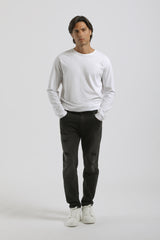 Jeans skinny fit con strappi nero|Colore:Jeans nero