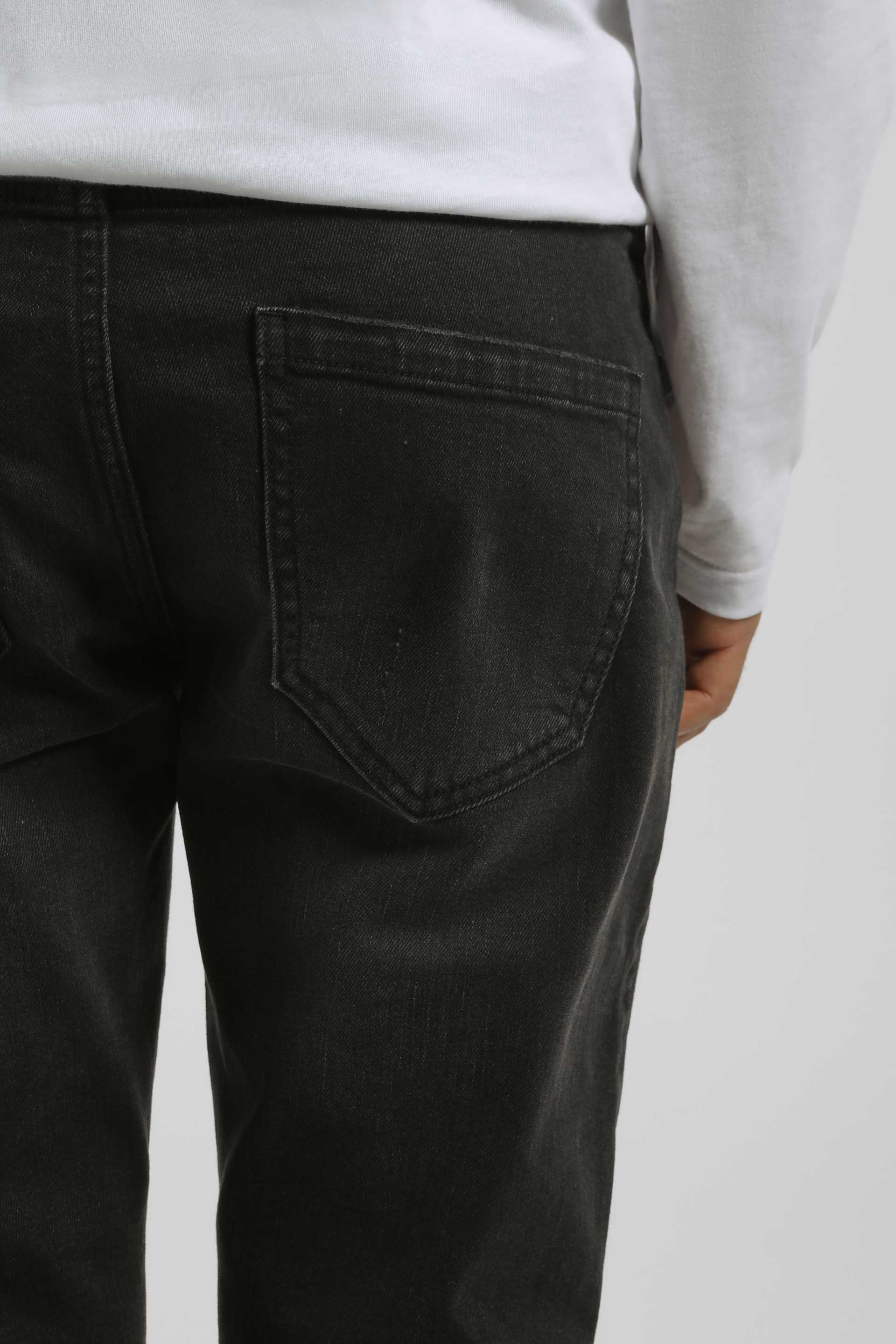 Jeans skinny fit con strappi nero|Colore:Jeans nero