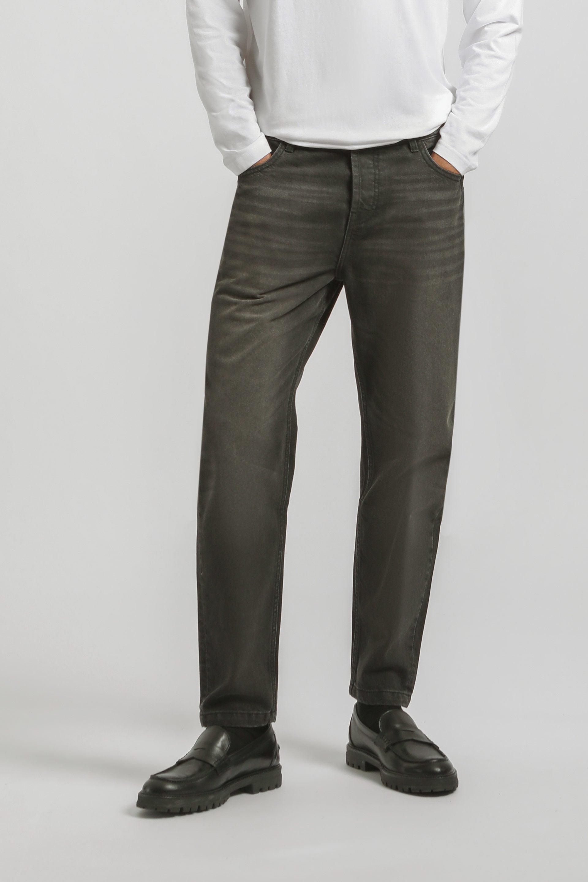 Jeans slim fit crop nero|Colore:Jeans nero