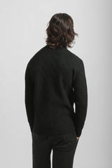 Maglia collo alto misto viscosa|Colore:Nero