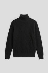 Maglia collo alto misto viscosa|Colore:Nero