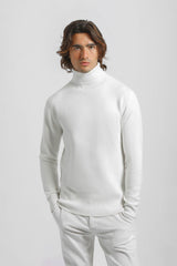 Maglia collo alto|Colore:Off white