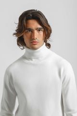 Maglia collo alto|Colore:Off white