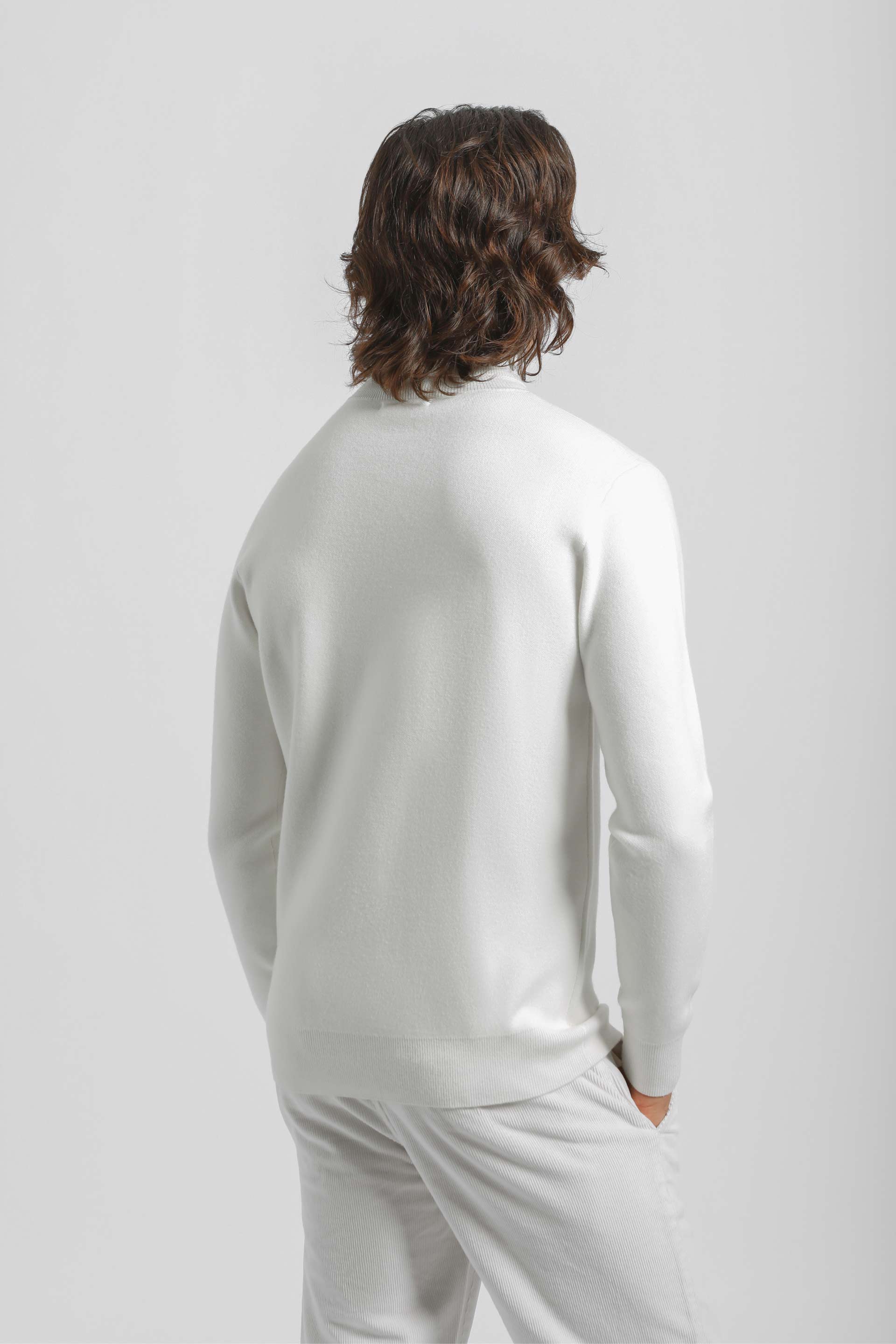 Maglia collo alto|Colore:Off white