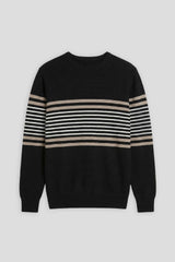 Maglia girocollo colorblock|Colore:Nero