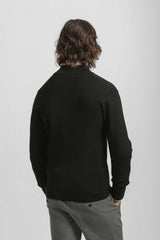 Cardigan in viscosa con zip|Colore:Nero