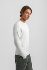 Maglia girocollo in viscosa|Colore:Off white