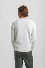 Maglia girocollo in viscosa|Colore:Off white