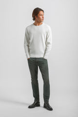 Maglia girocollo in viscosa|Colore:Off white