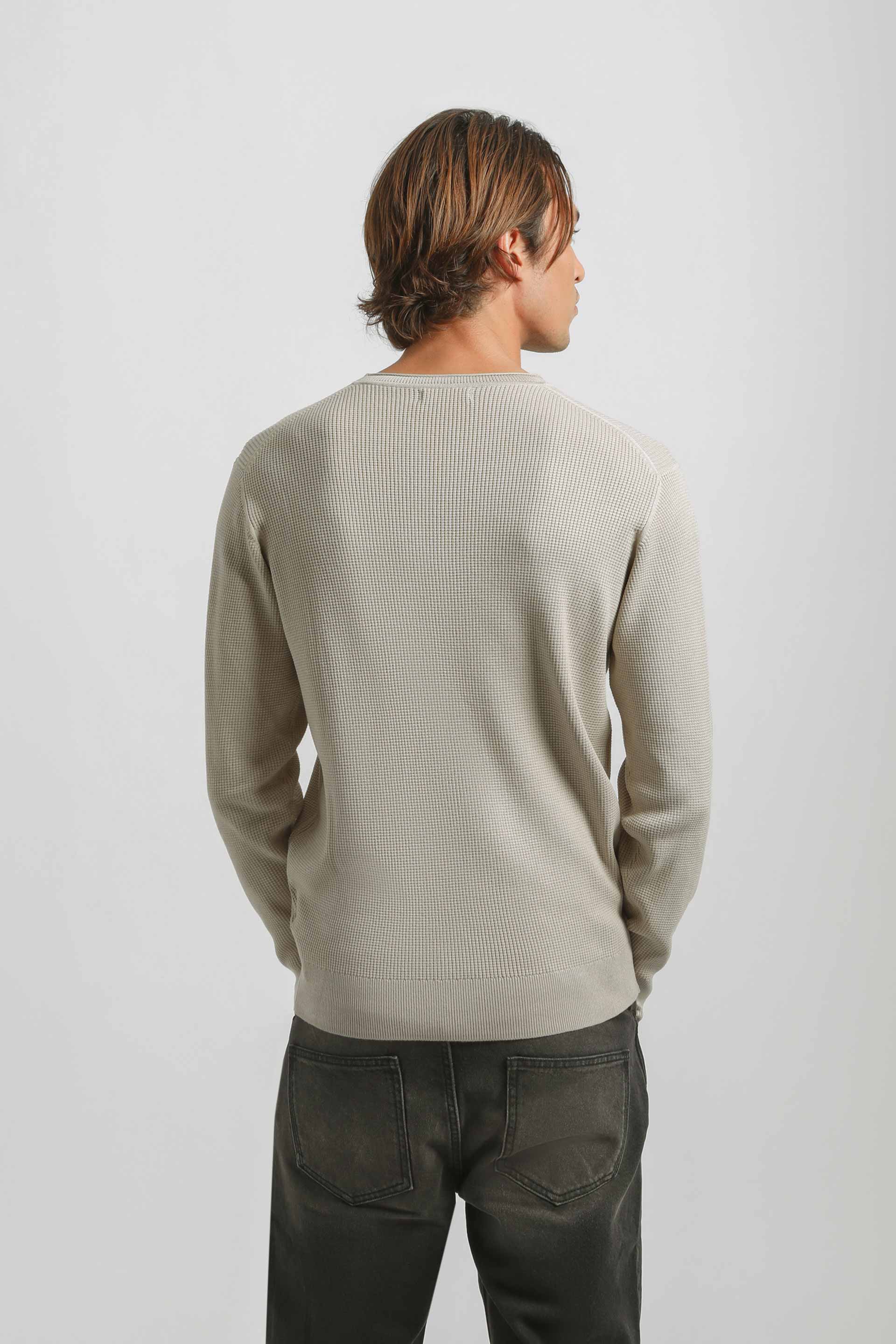 Maglia girocollo in viscosa|Colore:Sabbia