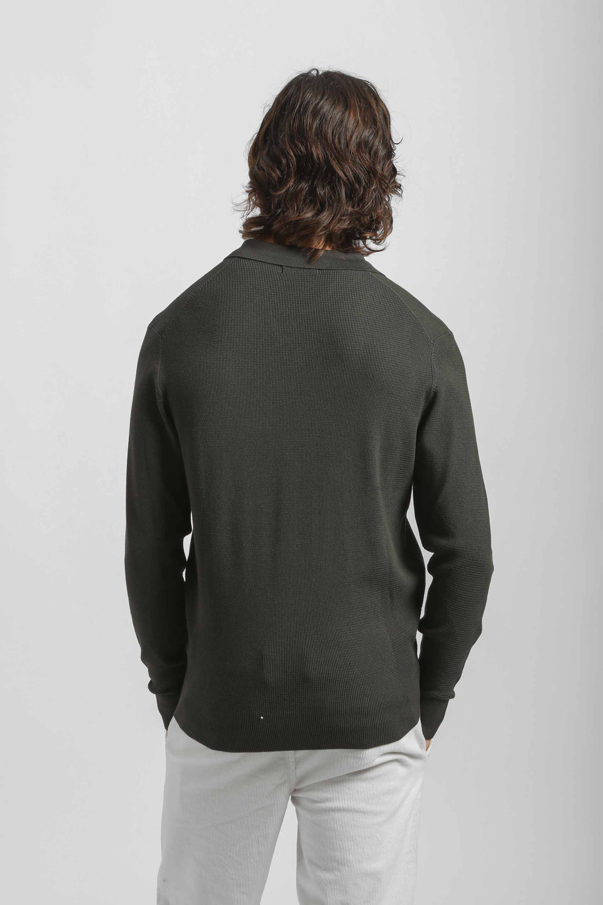 Polo manica lunga|Colore:Verde bosco
