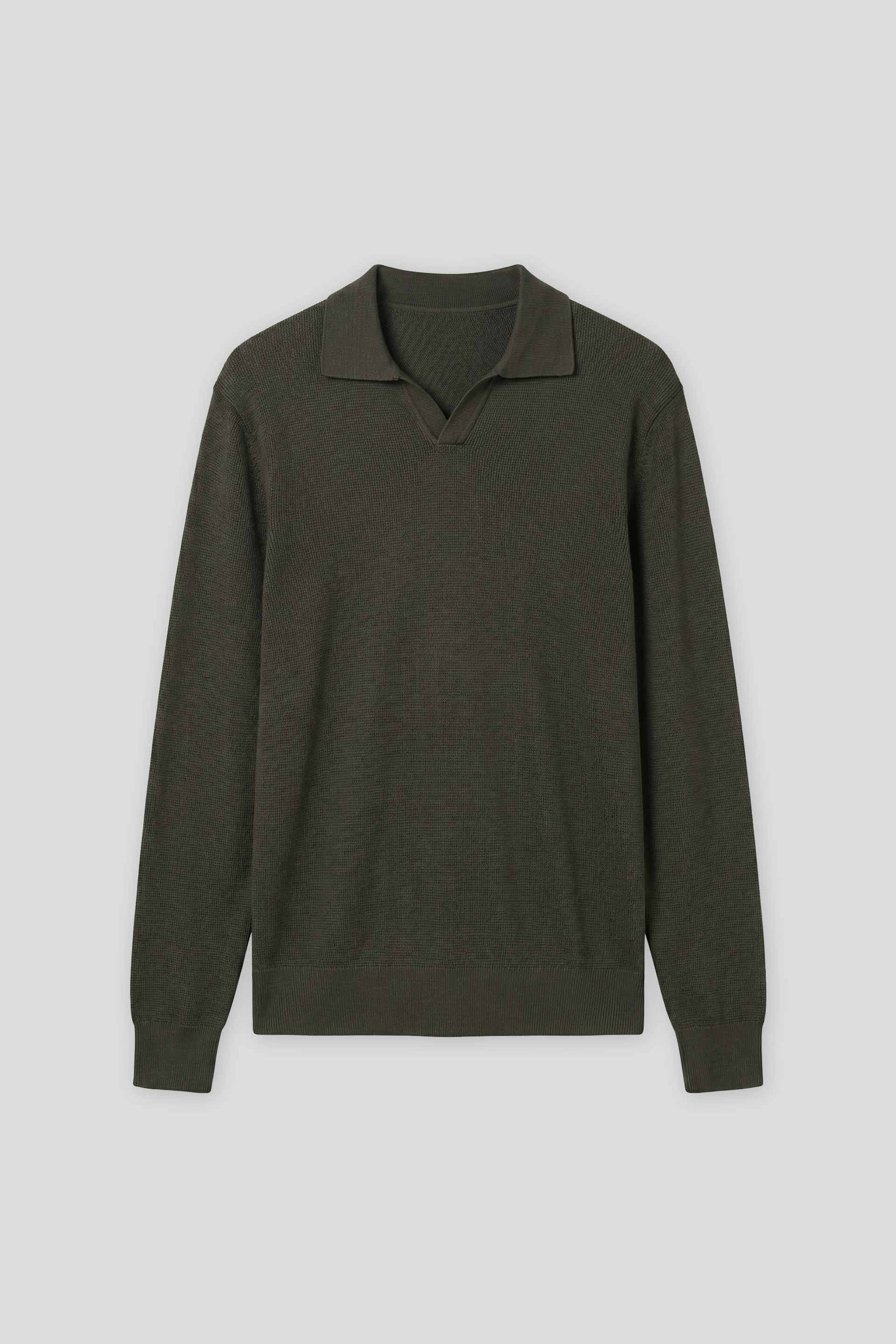 Polo manica lunga|Colore:Verde bosco