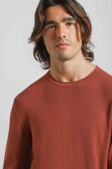 Maglia girocollo strutturata|Colore:Rame