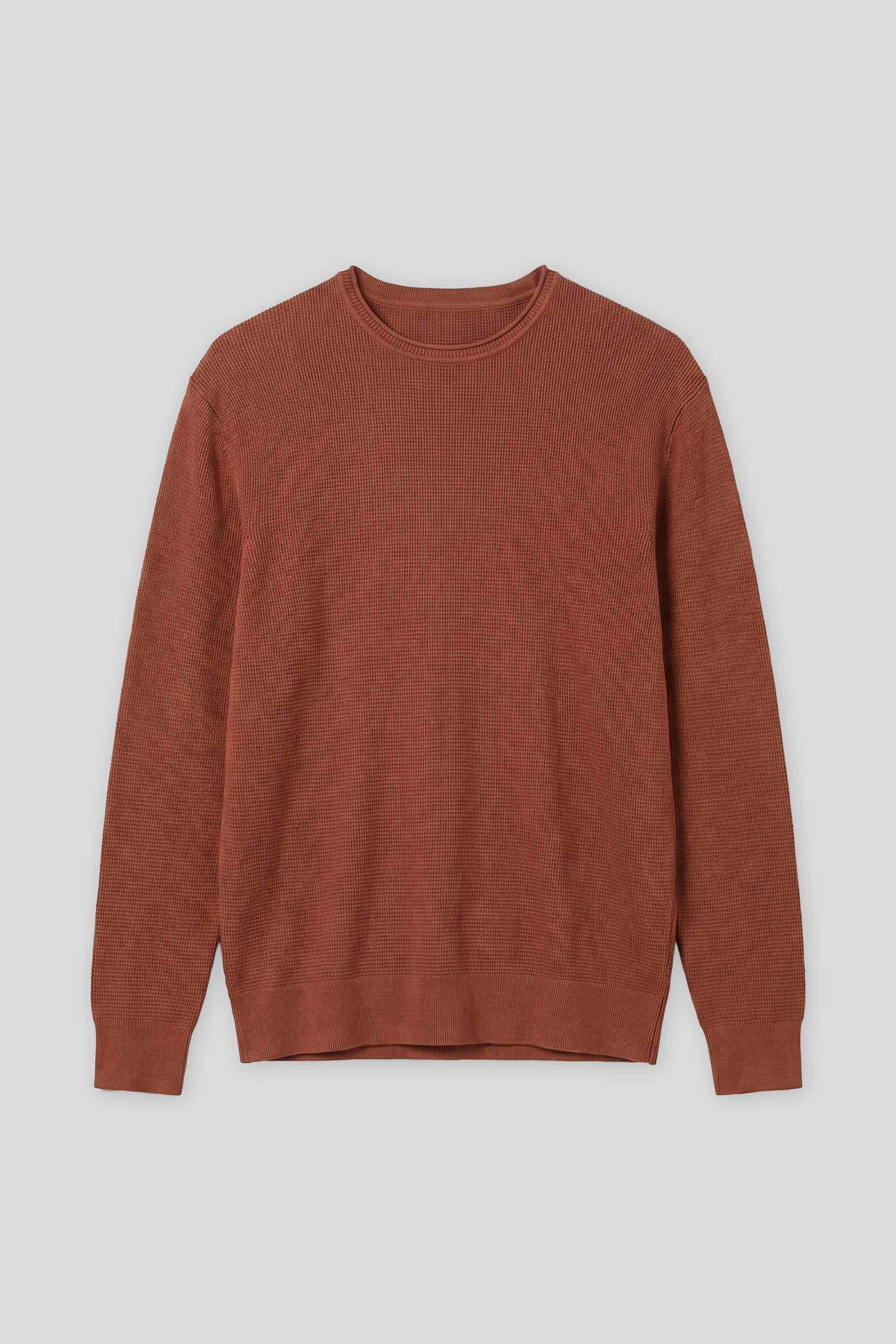 Maglia girocollo strutturata|Colore:Rame