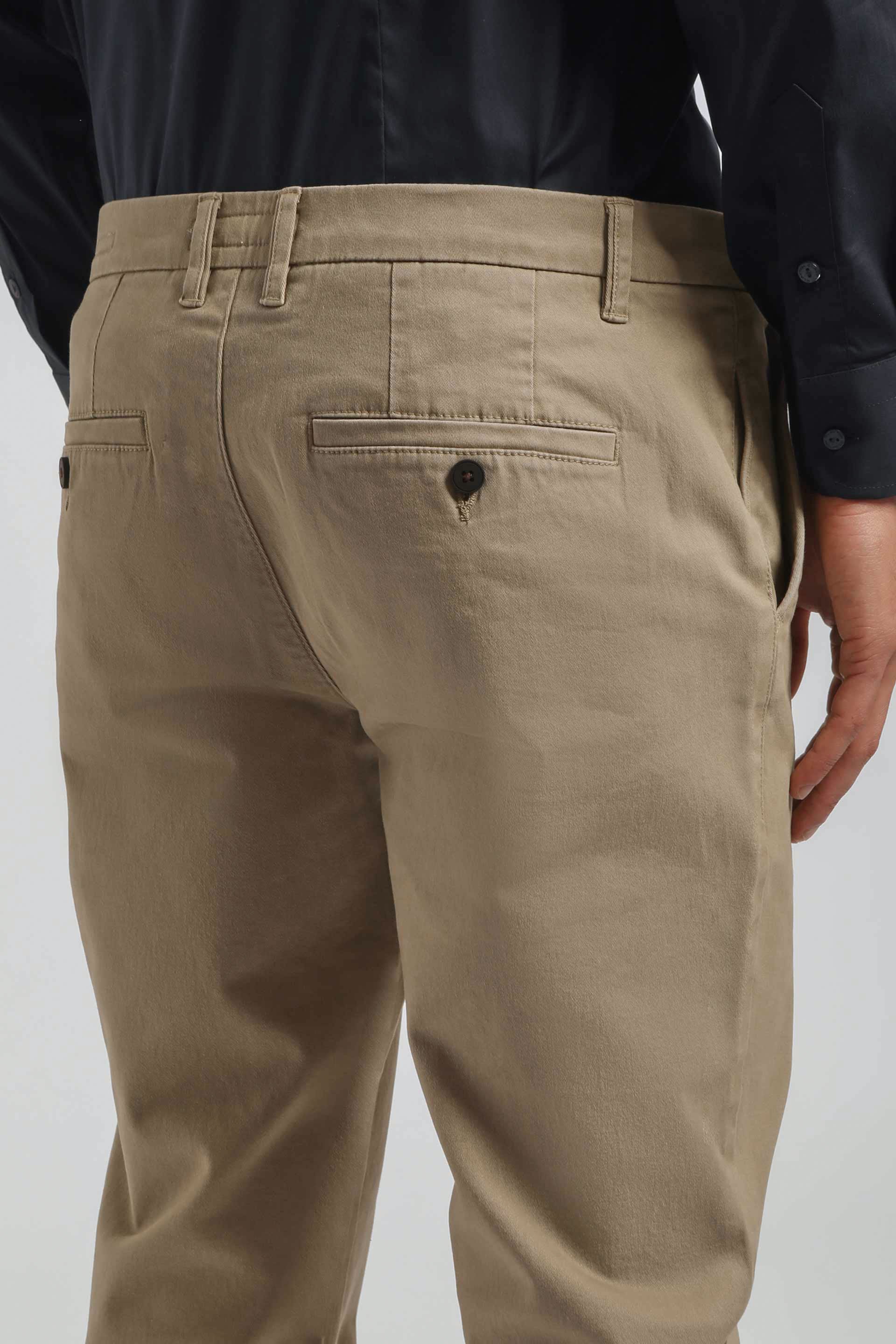 Pantaloni chino in cotone|Colore:Beige