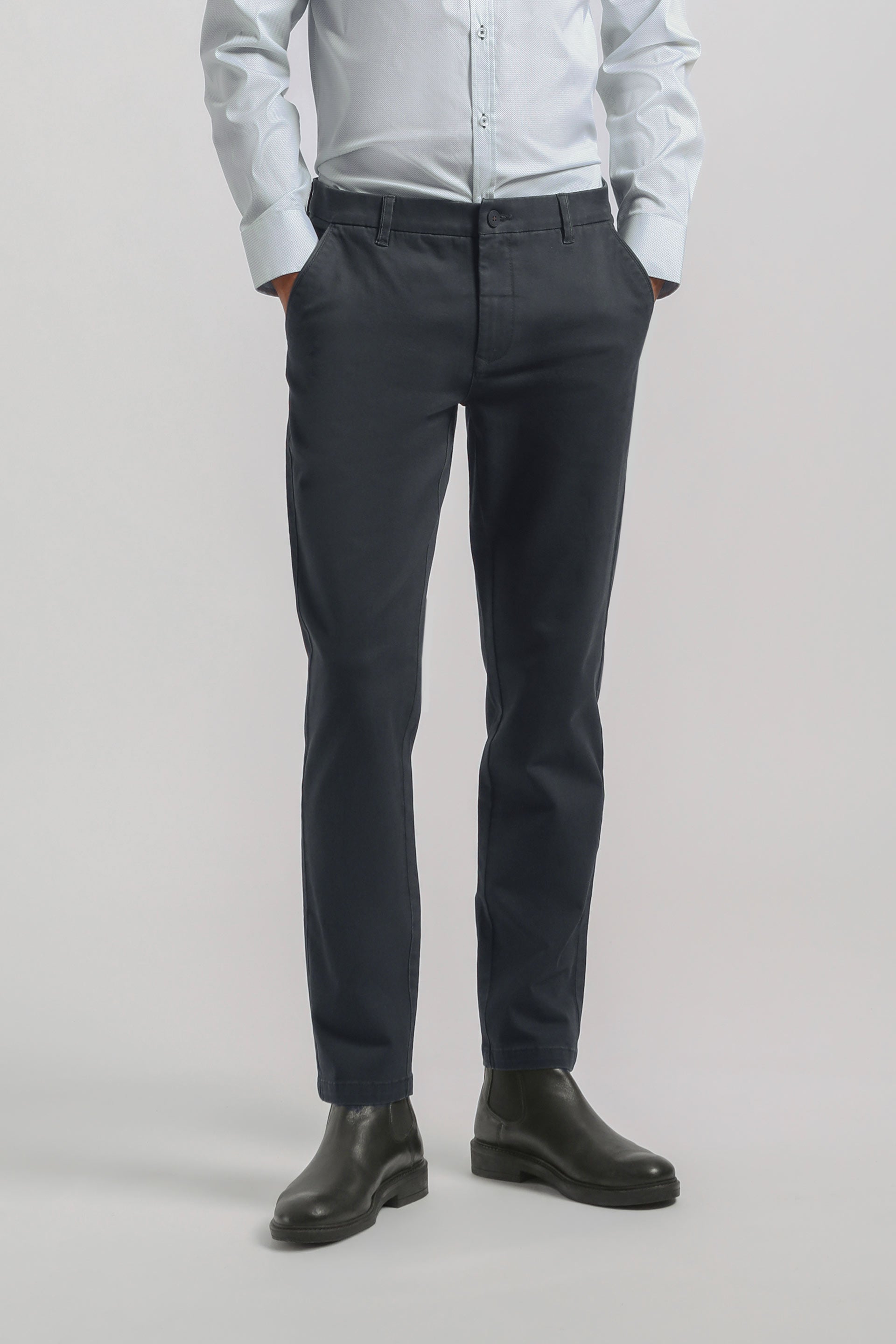 Pantaloni chino in cotone|Colore:Blue