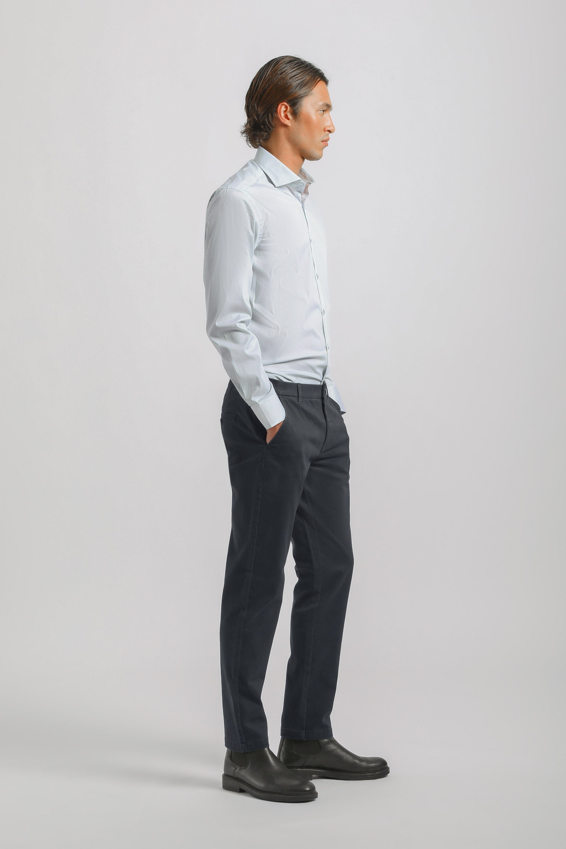 Pantaloni chino in cotone|Colore:Blue