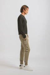 Pantaloni cargo con elastico alle caviglie|Colore:Beige