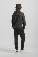 Pantaloni cargo con elastico alle caviglie|Colore:Nero