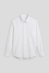 Camicia tinta unita in tessuto elastico|Colore:Bianco