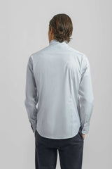 Camicia microfantasia in cotone|Colore:Celeste