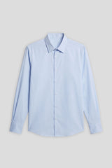 Camicia manica lunga a righe|Colore:Celeste