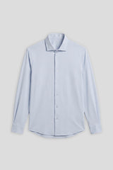 Camicia manica lunga con microfantasia|Colore:Celeste