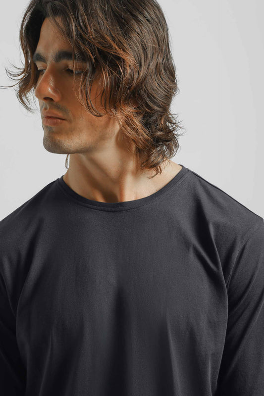 T-shirt manica lunga 100% cotone|Colore:Blu scuro