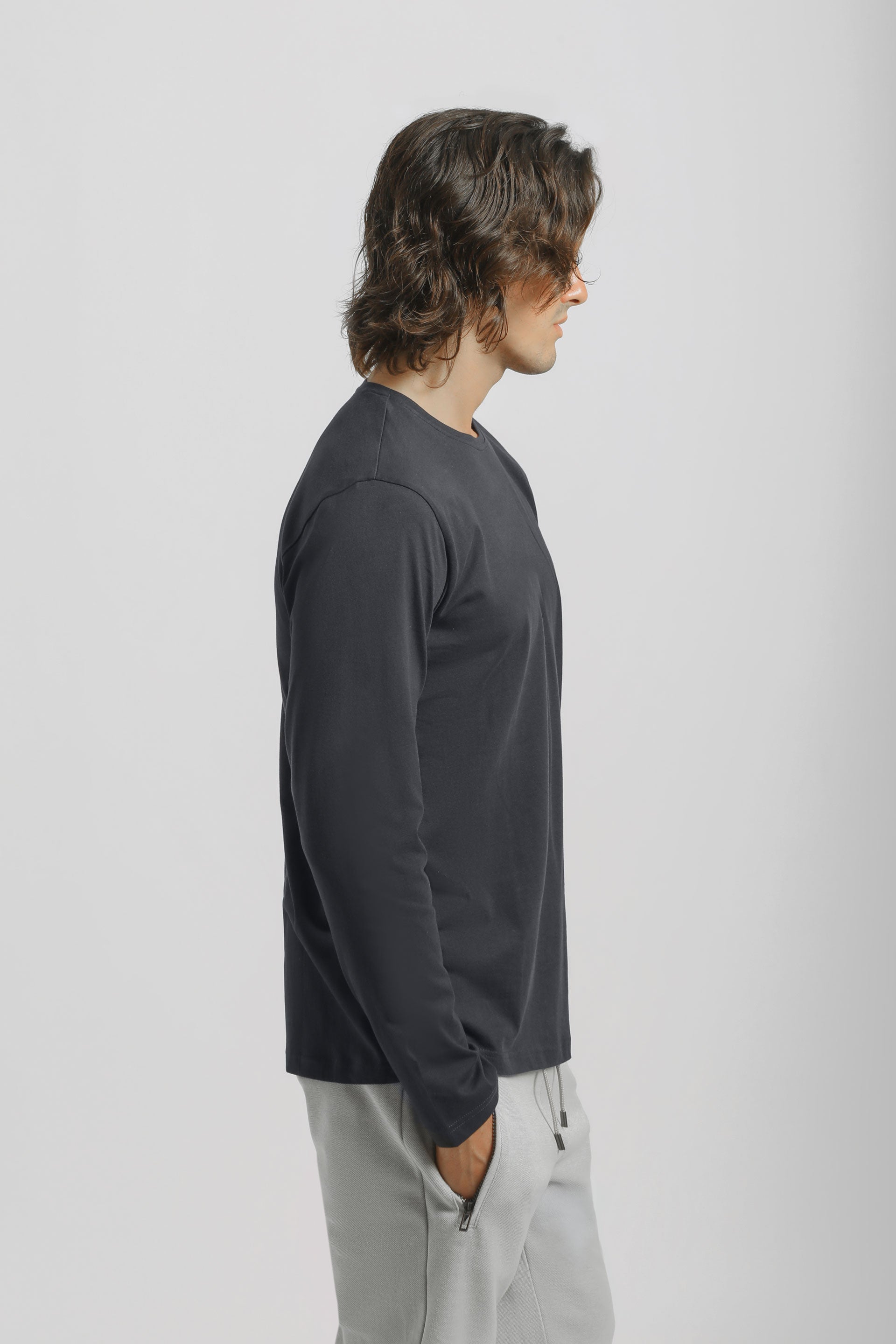 T-shirt manica lunga 100% cotone|Colore:Blu scuro