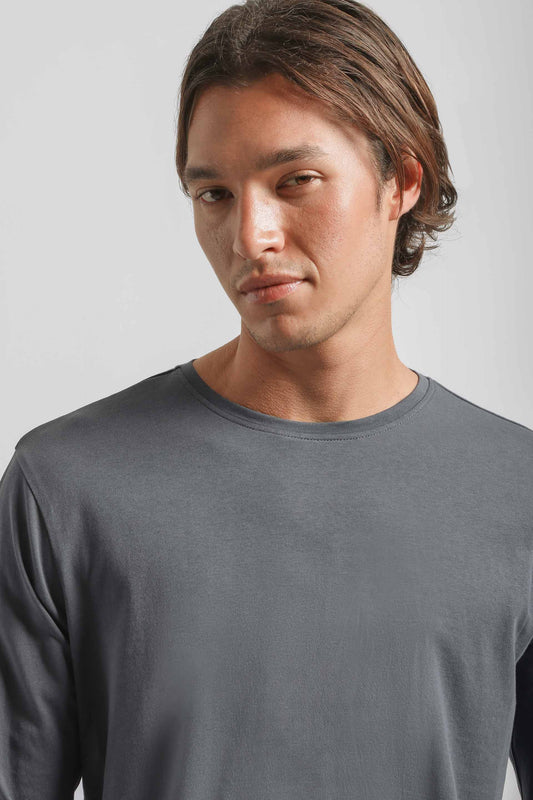 T-shirt manica lunga 100% cotone|Colore:Jeans