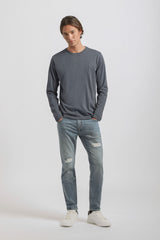 T-shirt manica lunga 100% cotone|Colore:Jeans