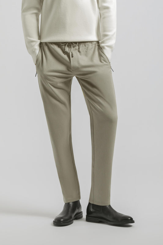 Jogger con laccetto|Colore:Beige melange