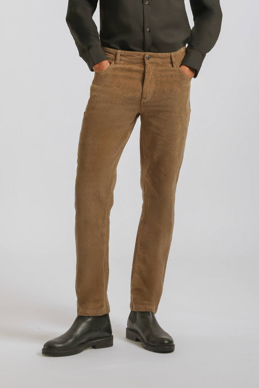 Pantaloni cinque tasche di velluto|Colore:Mastice