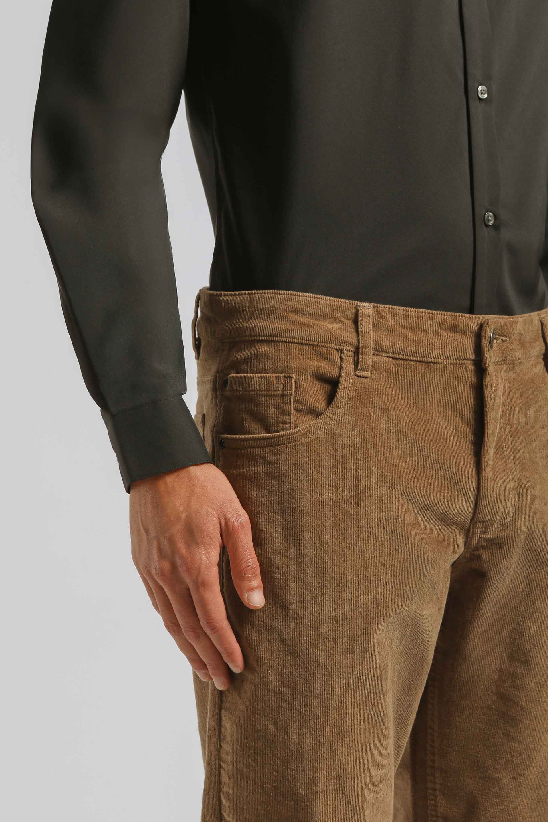Pantaloni cinque tasche di velluto|Colore:Mastice